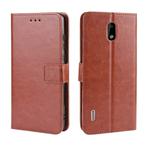 Retro Crazy Horse Texture Horizontal Flip Leather Case for Motorola Moto One Pro , with Holder & Card Slots & Photo Frame(Brown)