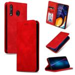 Retro Skin Feel Business Magnetic Horizontal Flip Leather Case for Galaxy A60 / M40(Red)