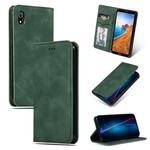 Retro Skin Feel Business Magnetic Horizontal Flip Leather Case for Xiaomi Redmi 7A(Army Green)
