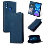 Retro Skin Feel Business Magnetic Horizontal Flip Leather Case for Huawei Honor 8X(Navy Blue)