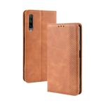Magnetic Buckle Retro Crazy Horse Texture Horizontal Flip Leather Case for Huawei Honor 9X / Honor 9X Pro, with Holder & Card Slots & Photo Frame(Brown)