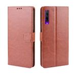 Retro Crazy Horse Texture Horizontal Flip Leather Case for Huawei Honor 9X / Honor 9X Pro, with Holder & Card Slots & Photo Frame(Brown)