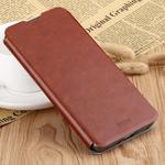 MOFI Rui Series Classical Leather Flip Leather Case With Bracket Embedded Steel Plate All-inclusive for Xiaomi RedMi 7(Brown)