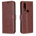 Crazy Horse Texture Horizontal Flip Leather Case with Holder & Card Slots & Wallet & Photo Frame For Moto One Vision(Brown)