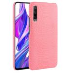Shockproof Crocodile Texture PC + PU Case For Huawei Honor 9X / 9X Pro(Pink)