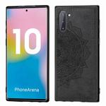 Embossed Mandala Pattern Magnetic PC + TPU + Fabric Shockproof Case for Galaxy Note10, with Lanyard(Black)