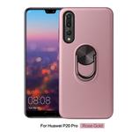 360 Rotary Multifunctional Stent PC+TPU Case for Huawei P20 Pro,with Magnetic Invisible Holder(Rose Gold)