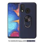 360 Rotary Multifunctional Stent PC+TPU Case for Galaxy A20e ,with Magnetic Invisible Holder(Navy Blue)