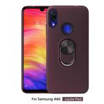 360 Rotary Multifunctional Stent PC+TPU Case for Galaxy A60 ,with Magnetic Invisible Holder(Jujube Red)