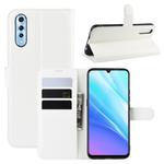 Litchi Texture Horizontal Flip Leather Case for VIVO Y7s / IQOO Neo , with Wallet & Holder & Card Slots(white)