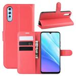 Litchi Texture Horizontal Flip Leather Case for VIVO Y7s / IQOO Neo , with Wallet & Holder & Card Slots(red)