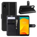 Litchi Texture Horizontal Flip Leather Case for Wiko Sunny 4 Plus, with Wallet & Holder & Card Slots(black)