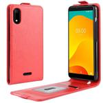 Crazy Horse Vertical Flip Leather Protective Case for Wiko Sunny 4 Plus(red)