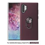 360 Rotary Multifunctional Stent PC+TPU Case for Galaxy Note10+, with Magnetic Invisible Holder(Jujube Red)