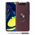 360 Rotary Multifunctional Stent PC+TPU Case for Galaxy A80, with Magnetic Invisible Holder(Jujube Red)