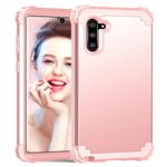 PC+ Silicone Three-piece Anti-drop Protection Case for Galaxy Note10(Rose gold)