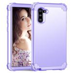 PC+ Silicone Three-piece Anti-drop Protection Case for Galaxy Note10(Light purple)
