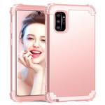 PC+ Silicone Three-piece Anti-drop Protection Case for Galaxy Note10+(Rose gold)