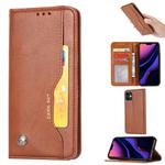 For iPhone 11 Knead Skin Texture Horizontal Flip Leather Case  , with Photo Frame & Holder & Card Slots & Wallet(Brown)