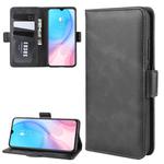 Dual-side Magnetic Buckle Horizontal Flip Leather Case for Xiaomi Mi CC9, with Holder & Card Slots & Wallet & Photo Frame(Black)