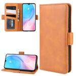 Dual-side Magnetic Buckle Horizontal Flip Leather Case for Xiaomi Mi CC9, with Holder & Card Slots & Wallet & Photo Frame(Yellow)