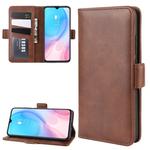 Dual-side Magnetic Buckle Horizontal Flip Leather Case for Xiaomi Mi CC9, with Holder & Card Slots & Wallet & Photo Frame(Brown)