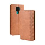 Magnetic Buckle Retro Crazy Horse Texture Horizontal Flip Leather Case for Huawei Nova 5i Pro / Mate 30 Lite, with Holder & Card Slots & Photo Frame(Brown)
