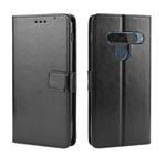 Retro Crazy Horse Texture Horizontal Flip Leather Case for LG G8S ThinQ , with Holder & Card Slots & Photo Frame(Black)