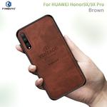 PINWUYO Shockproof Waterproof Full Coverage PC + TPU + Skin Protective Case  for Huawei Honor 9X / Honor 9X Pro(Brown)