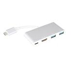 USB-C to HDMI Adapter, USB 3.1 Type C to HDMI 4K Multiport AV Converter with 2 USB 3.0 Port and USB C Charging Port for Chromebook Pixel/MacBook/ Dell XPS13/ Samsung Galaxy s8/s8 Plus