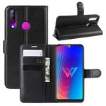 Litchi Texture Horizontal Flip Leather Case for LG W30, with Wallet & Holder & Card Slots(black)