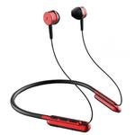 DM-26 Binaural Wireless Retractable Neckband Foldable Bluetooth 5.0 In-Ear Running Neck-Mounted Sports Headset(Red)