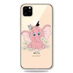 For iPhone 11 Pro Printing Pattern Soft TPU Cell Phone Cover Case(Pink weevil)