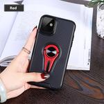 Non-slip Y-shaped TPU Mobile Phone Case with Rotating Car Bracket for iPhone 11(Red)