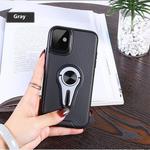  Non-slip Y-shaped TPU Mobile Phone Case with Rotating Car Bracket for iPhone 11(Gray)