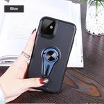  Non-slip Y-shaped TPU Mobile Phone Case with Rotating Car Bracket for iPhone 11(Blue)
