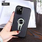 Non-slip Y-shaped TPU Mobile Phone Case with Rotating Car Bracket for iPhone 11(Green)