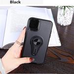  Non-slip Y-shaped TPU Mobile Phone Case with Rotating Car Bracket for iPhone 11 Pro(Black)
