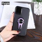    Non-slip Y-shaped TPU Mobile Phone Case with Rotating Car Bracket for iPhone 11 Pro Max(Purple)