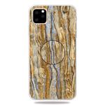 For iPhone 11 Pro 3D Marble Soft Silicone TPU CaseCover with Bracket (Brown)