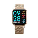 P80 1.3 inch IPS Color Screen Smartwatch IP68 Waterproof,Metal Watchband,Support Call Reminder/Heart Rate Monitoring/Blood Pressure Monitoring/Sleep Monitoring/Sedentary Reminder(Gold)