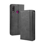 Magnetic Buckle Retro Crazy Horse Texture Horizontal Flip Leather Case for LG W10,with Holder & Card Slots & Photo Frame(Black)