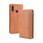 Magnetic Buckle Retro Crazy Horse Texture Horizontal Flip Leather Case for LG W10,with Holder & Card Slots & Photo Frame(Brown)