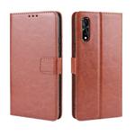 Retro Crazy Horse Texture Horizontal Flip Leather Case for vivo iQOO Neo / S1 / Y7S / Z5  , with Holder & Card Slots & Photo Frame(Brown)