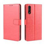 Retro Crazy Horse Texture Horizontal Flip Leather Case for vivo iQOO Neo / S1 / Y7S / Z5  , with Holder & Card Slots & Photo Frame(Red)