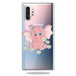 Pattern Printing Soft TPU Cell Phone Cover Case For Galaxy Note10+(Pink Weevil)
