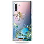 Pattern Printing Soft TPU Cell Phone Cover Case For Galaxy Note10(Mermaid)