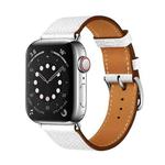 For Apple Watch 3 / 2 / 1 Generation 38mm Universal Leather Cross Band(White)