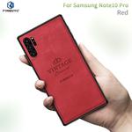 PINWUYO Shockproof Waterproof Full Coverage PC + TPU + Skin Protective Case  for Galaxy Note10+(Red)