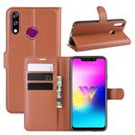 Litchi Texture Horizontal Flip Leather Case for LG W10, with Wallet & Holder & Card Slots(Brown)